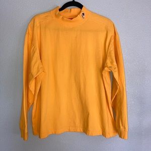 Vintage NFL Redskins Yellow Long Sleeve Mock T Shirt Size Medium